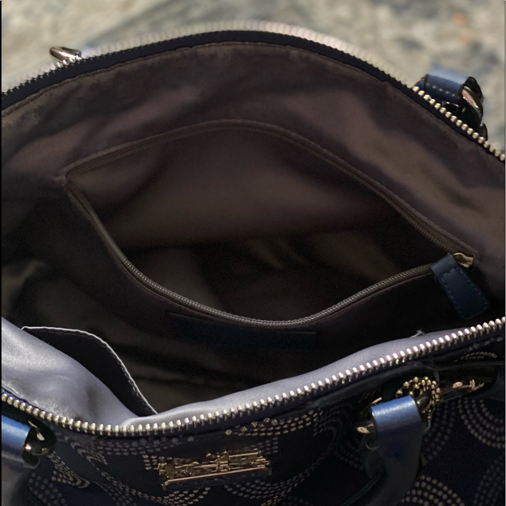 Excellent Cond. Coach Satchel Navy Blue👜👛 - Picture 9 of 9